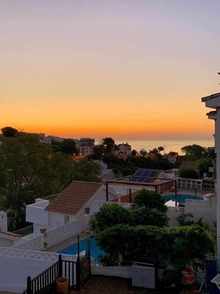 La Villa Escondida 1 Precioso Estudio Vista Al Mar Malaga Zewnętrze zdjęcie
